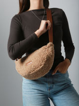 Cross Body Tas Moumoute Lancaster Beige moumoute 54-vue-porte